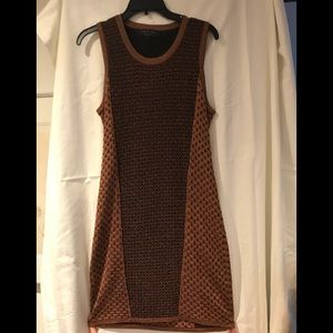 Rag &Bone shimmer bronze  knit cocktail dress